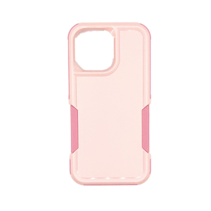 Dual Layer Shockproof Case for iPhone 15 Pro - Pink