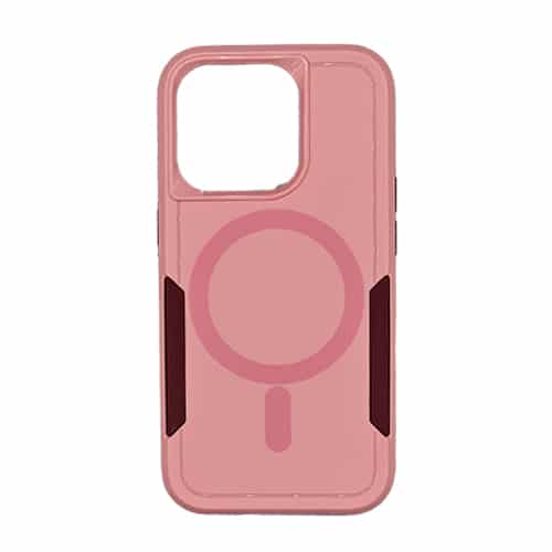 Dual Layer Shockproof with Magsafe Case for iPhone 15 Pro - Pink