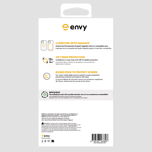 Envy Sleek Shield with Magsafe Case for Apple iPhone 16 Pro Max - Black
