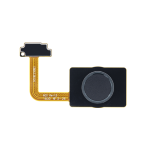 Home Button With Fingerprint Reader Flex Compatible for LG G7 ThinQ - Black