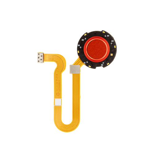 Fingerprint Scanner With Flex Cable Compatible for Moto One Hyper (XT2027 / 2020) - Dark Amber Red