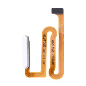 Fingerprint Scanner With Flex Cable Compatible for Samsung Galaxy A13 (A135 / 2022) / A13 5G (A136 / 2021) - White