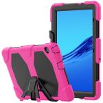 Detachable Kickstand Thick Silicone Bumper PC Case for Huawei MediaPad T3 10 - Pink