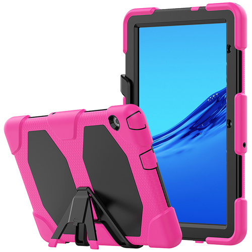 Detachable Kickstand Thick Silicone Bumper PC Case for Huawei MediaPad T5 10 - Pink