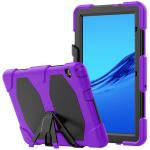 Detachable Kickstand Thick Silicone Bumper PC Case for Huawei MediaPad T5 10 - Purple