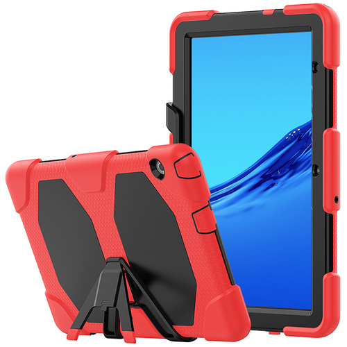 Detachable Kickstand Thick Silicone Bumper PC Case for Huawei MediaPad T5 10 - Red