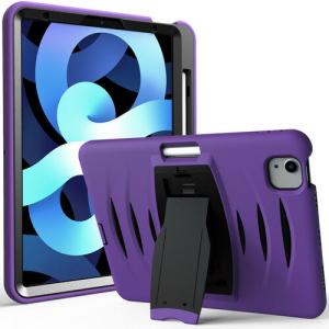 Shockproof Heavy Duty Rugged Defender Case for Apple iPad Air 4 10.9 / iPad Air 5 / Air 6 11'' / Air 7 11" / Air 8 11"  - Purple
