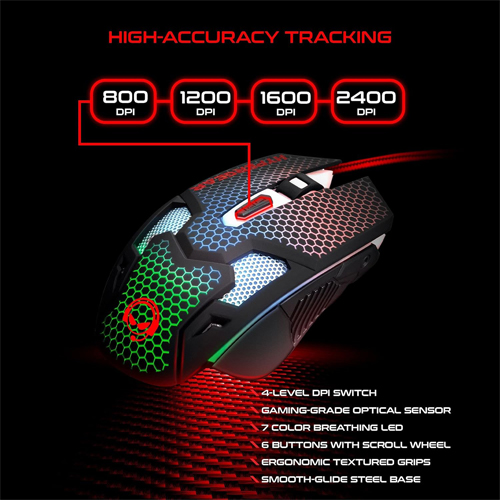 HYPERGEAR 4IN1 RGB Gaming Kit (Keyboard + Mouse + Headphones + Mouse Pad)