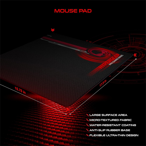 HYPERGEAR 4IN1 RGB Gaming Kit (Keyboard + Mouse + Headphones + Mouse Pad)