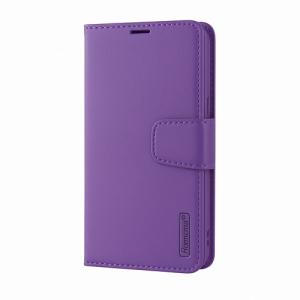 Hanman Leather Wallet Case for Samsung Galaxy S25 Edge - Purple