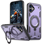Hard Case with MagSafe Ring, Fully Rotative for Apple iPhone 16 - Purple