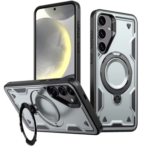 Hard Case with MagSafe Ring, Fully Rotative for Samsung Galaxy S24 5G / S25 5G - Gray