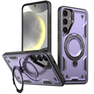 Hard Case with MagSafe Ring, Fully Rotative for Samsung Galaxy S24 5G / S25 5G - Purple