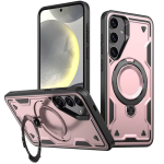 Hard Case with MagSafe Ring, Fully Rotative for Samsung Galaxy S24 5G / S25 5G - Rose Gold