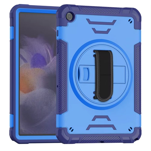 Hard Shockproof Defender With Hand Strap Case for Samsung Galaxy Tab A7 8.7'' Lite (T220) - Blue