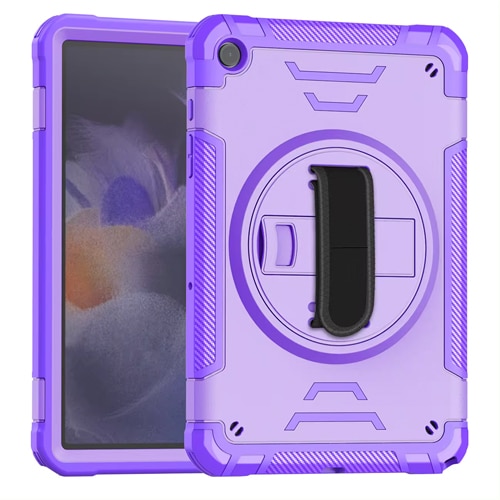 Hard Shockproof Defender With Hand Strap Case for Samsung Galaxy Tab A7 8.7'' Lite (T220) - Purple