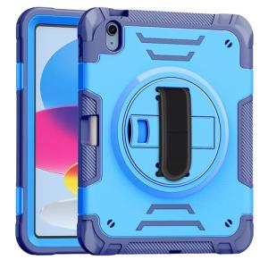 Hard Shockproof Defender With Hand Strap Case for iPad Air 4 / Air 5 / Air 6 11'' / Air 7 11'' / Air 8 11" - Blue