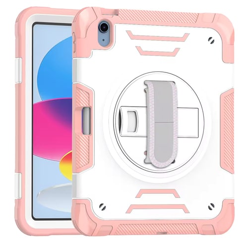 Hard Shockproof Defender With Hand Strap Case for iPad Air 4 / Air 5 / Air 6 11'' / Air 7 11'' / Air 8 11" - Pink