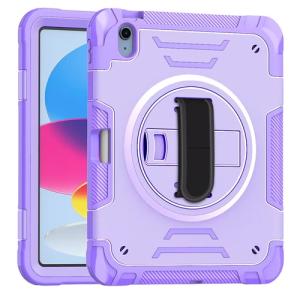 Hard Shockproof Defender With Hand Strap Case for iPad Air 4 / Air 5 / Air 6 11'' / Air 7 11'' / Air 8 11" - Purple