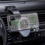Hoco 2 in 1 Magnetic Phone & Watch Car Holder with Wireless Fast Charging HW28 - Black