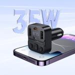 Hoco 35W Car Charger with Wireless FM Transmitter E87