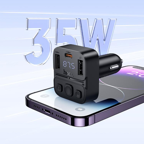 Hoco 35W Car Charger with Wireless FM Transmitter E87