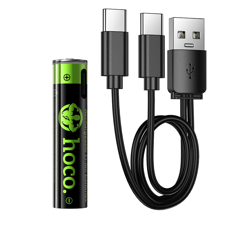 Hoco AAA Rechargeable Lithium Battery (2Pcs) J14A - Black