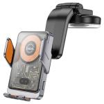 Hoco Automatic Clamping Wireless Fast Charging Car Holder for Dashboard HW8 - Black
