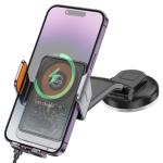 Hoco Automatic Clamping Wireless Fast Charging Car Holder for Dashboard HW8 - Black