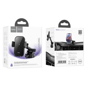 Hoco Car Holder with Wireless Fast Charging HW5 - Black
