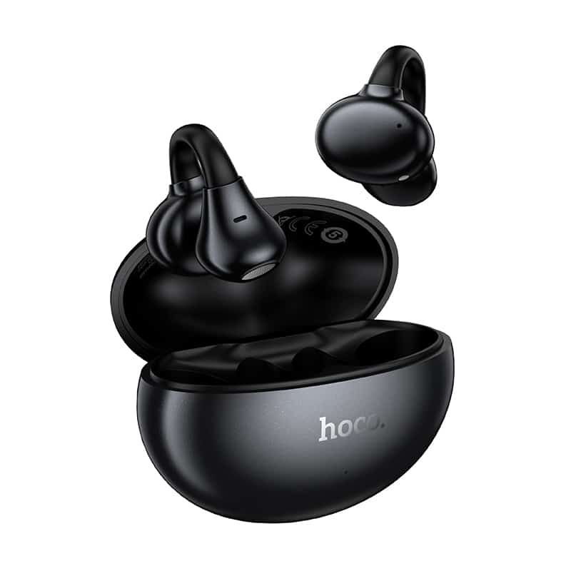 Hoco Comfortable Ear Clip Headset with Charging Case EA8 - Metal Gray