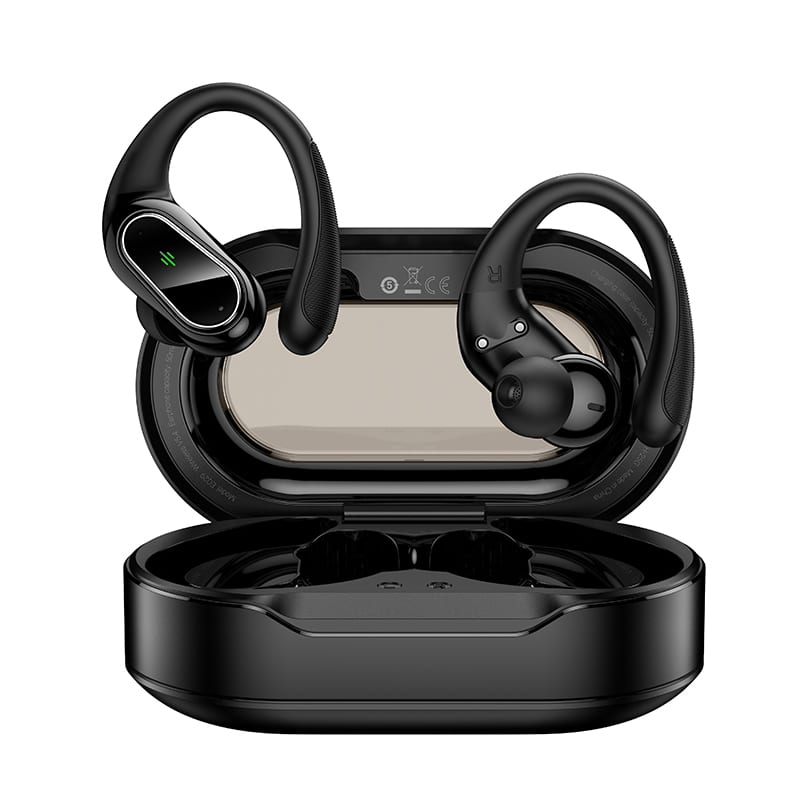 Hoco Comfortable Ear Hook Headset with Charging Case EQ29 - Black