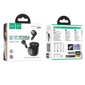 Hoco Comfortable Semi-in Ear Headset with Charging Case EQ33 - Black