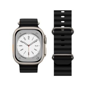 Hoco Double Silicone Strap for iWatch (42/44/45/49mm) WA12 - Black