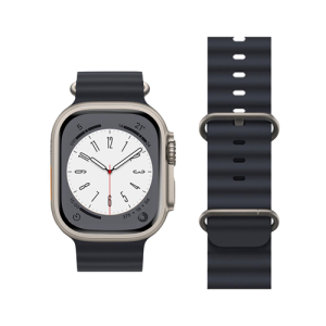 Hoco Double Silicone Strap for iWatch (42/44/45/49mm) WA12 - Midnight Blue