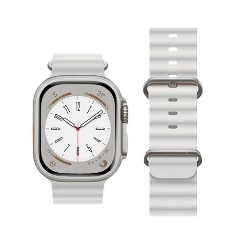 Hoco Double Silicone Strap for iWatch (42/44/45/49mm) WA12 - White