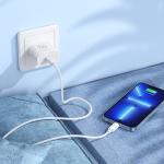 Hoco Fighter PD20W Single-Port Charger with USB-C to Lightning Cable Set C109 - White