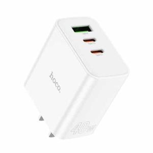 Hoco High Power PD40W Three Ports Charger C126 - White