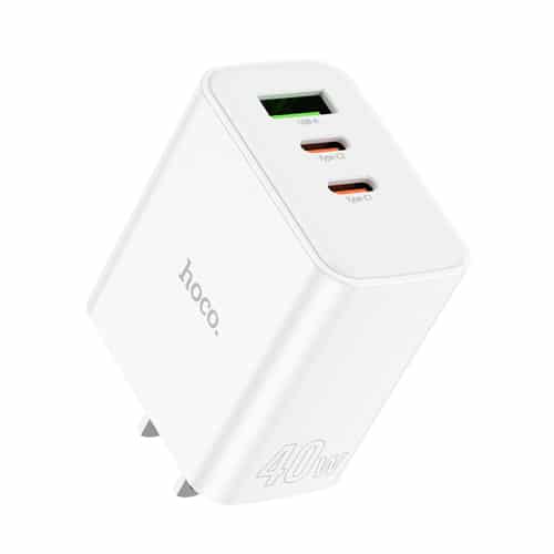Hoco High Power PD40W Three Ports Charger C126 - White