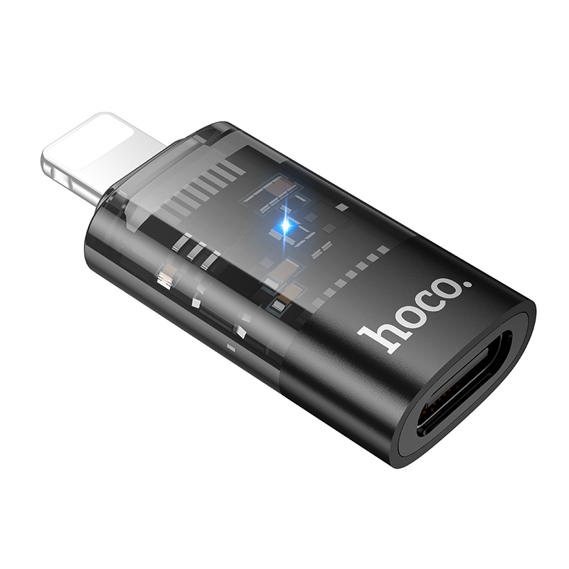 Hoco Lightning Male to USB-C Female OTG Adapter UA36A - Black