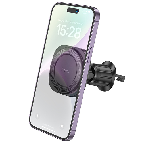 Hoco Magnetic Ring Air-Outlet Phone Car Holder H28 - Black