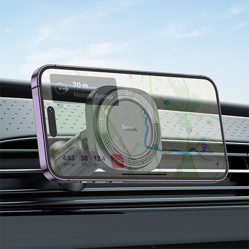 Hoco Magnetic Ring Air-Outlet Phone Car Holder H28 - Black