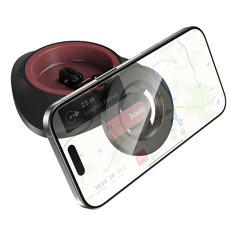 Hoco Magnetic Ring Phone Car Holder H90 - Black