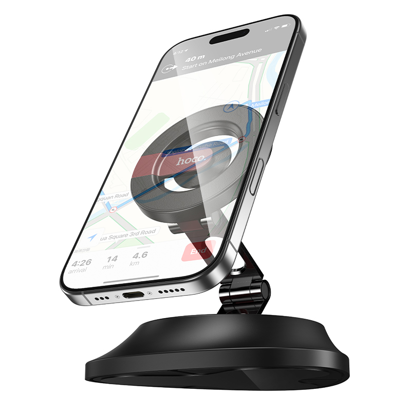 Hoco Magnetic Ring Phone Car Holder H90 - Black