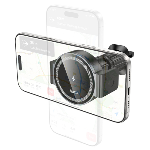 Hoco Magnetic Wireless Fast Charging Car Holder for Air Outlet HW35 - Black