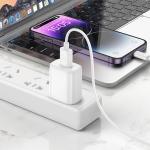Hoco Mini Charger with USB-A to Lightning Cable Set C134 - White
