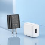 Hoco Mini Charger with USB-A to Lightning Cable Set C134 - White