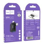 Hoco OTG Adapter 2 in 1 USB-C & Lightning to USB UA31F - Black