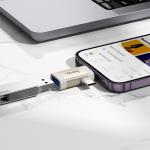 Hoco OTG Adapter 2 in 1 USB-C & Lightning to USB UA31F - Black