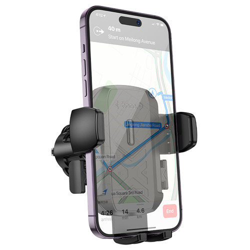 Hoco One Button Air-Outlet Phone Car Holder H64 - Black